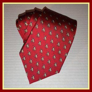 Marianapolis Prep School Tie by Vineyard Vines - Knights on Horses - Maroon/Gold